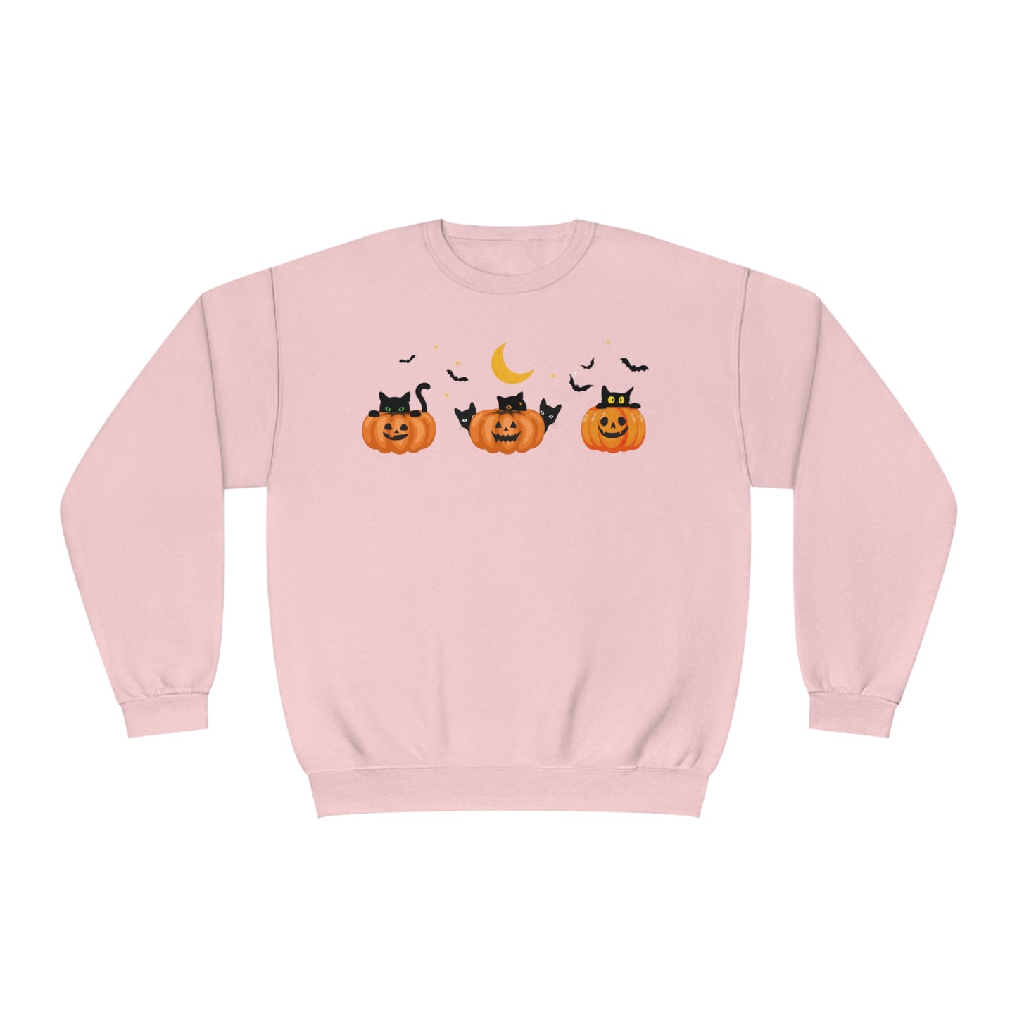 Peeking Pumpkin Kitties Unisex Crewneck Sweatshirt
