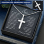 To My Son | I Love You 0 Personalized Cross Necklace