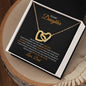 To My Daughter | Never Forget That I Love You - Interlocking Hearts necklace