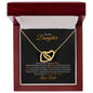 To My Daughter | Never Forget That I Love You - Interlocking Hearts necklace