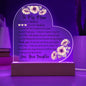 To My Mom | You Are My Sunshine - Printed Heart Acrylic Plaque