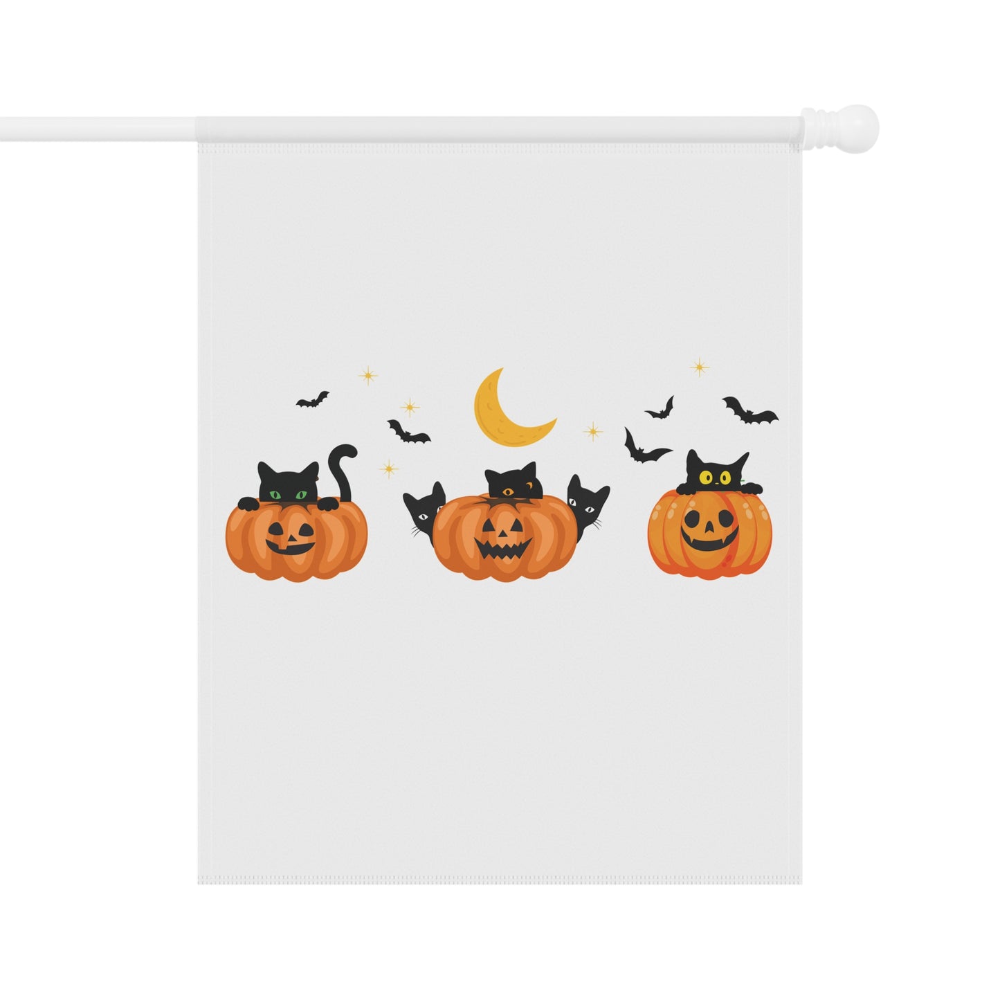 Peeking Pumpkin Kittes Garden & House Banner