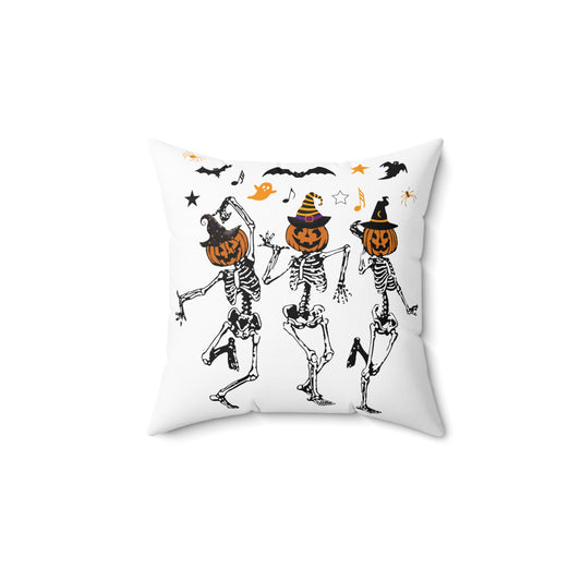 Dancing Skeletons Polyester Square Pillow