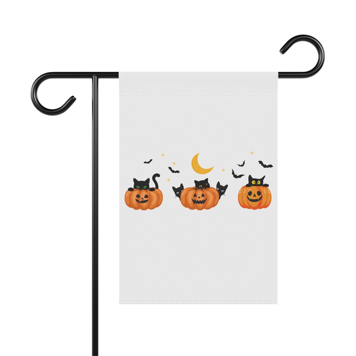 Peeking Pumpkin Kittes Garden & House Banner