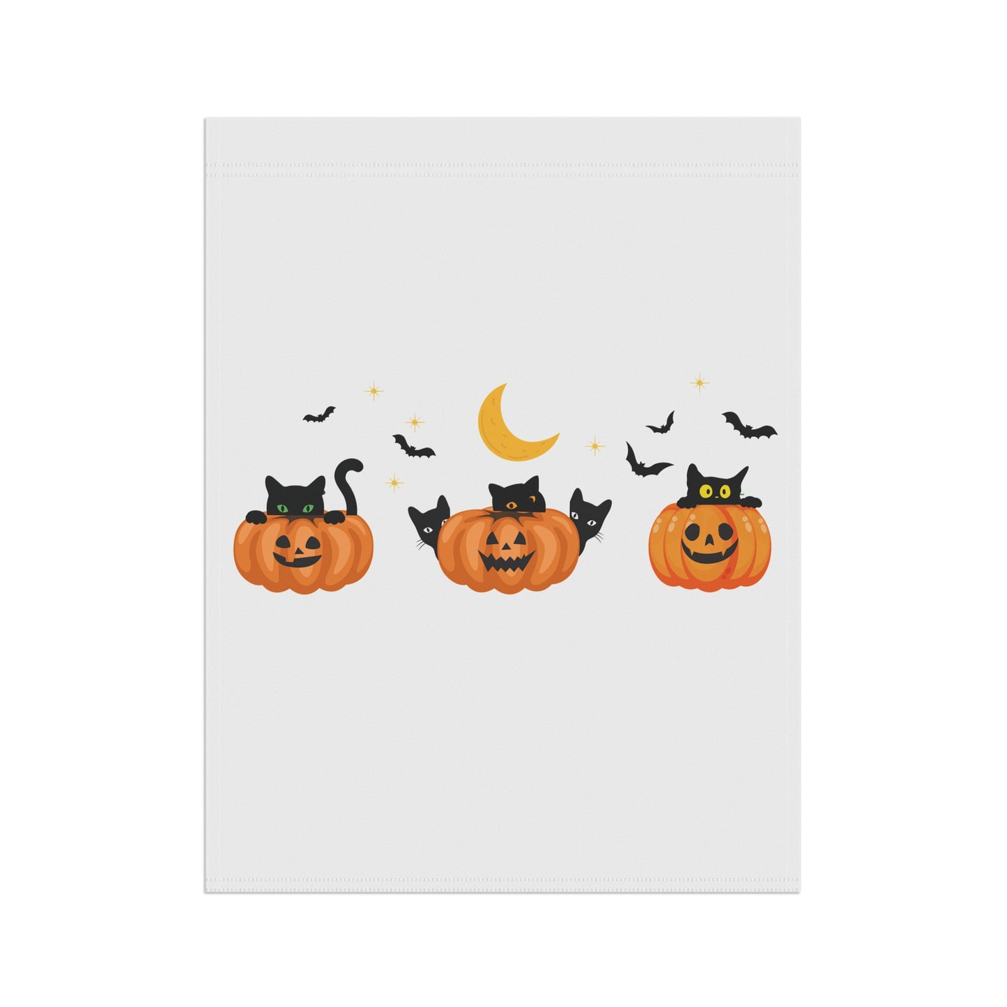 Peeking Pumpkin Kittes Garden & House Banner