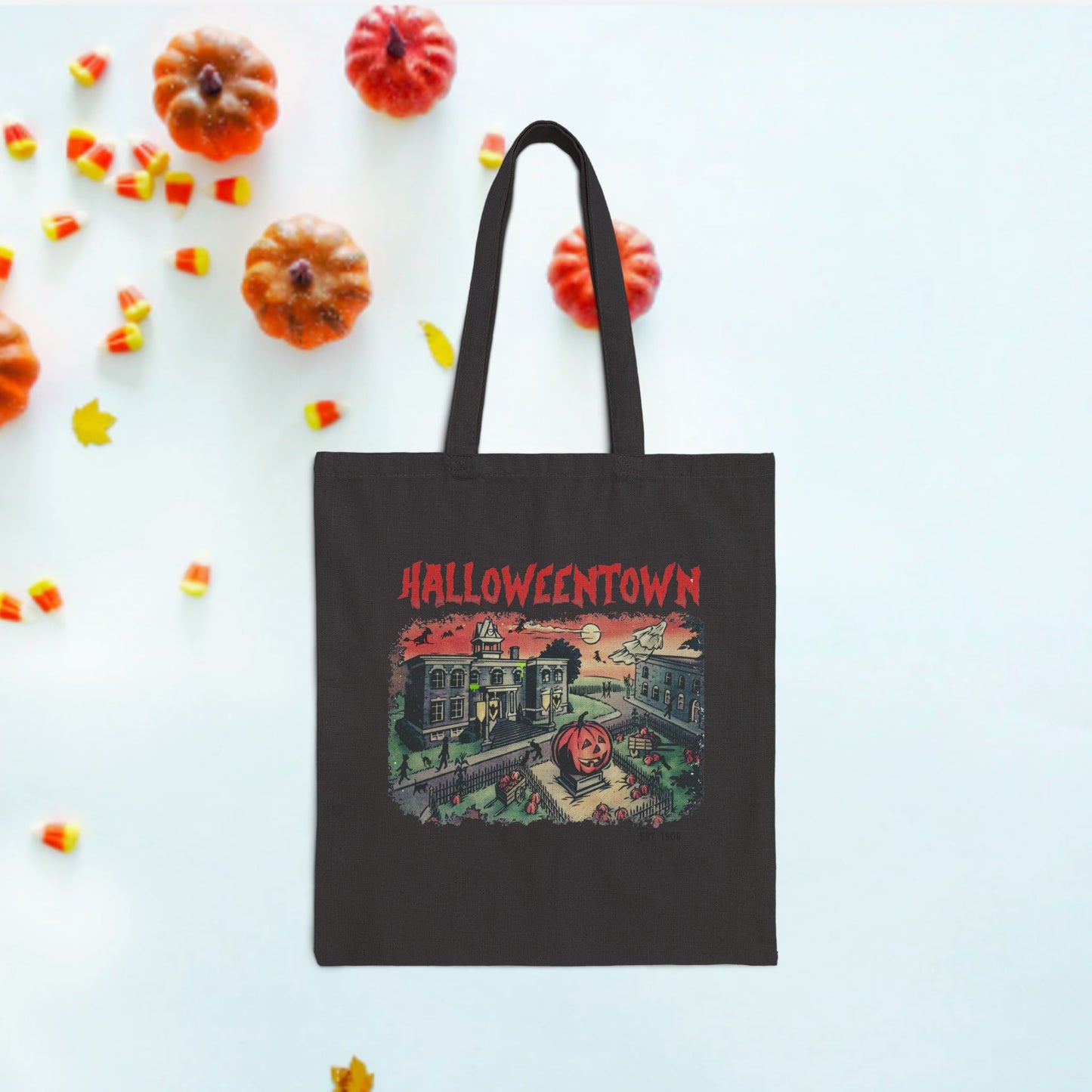 HalloweenTown Cotton Canvas Tote Bag