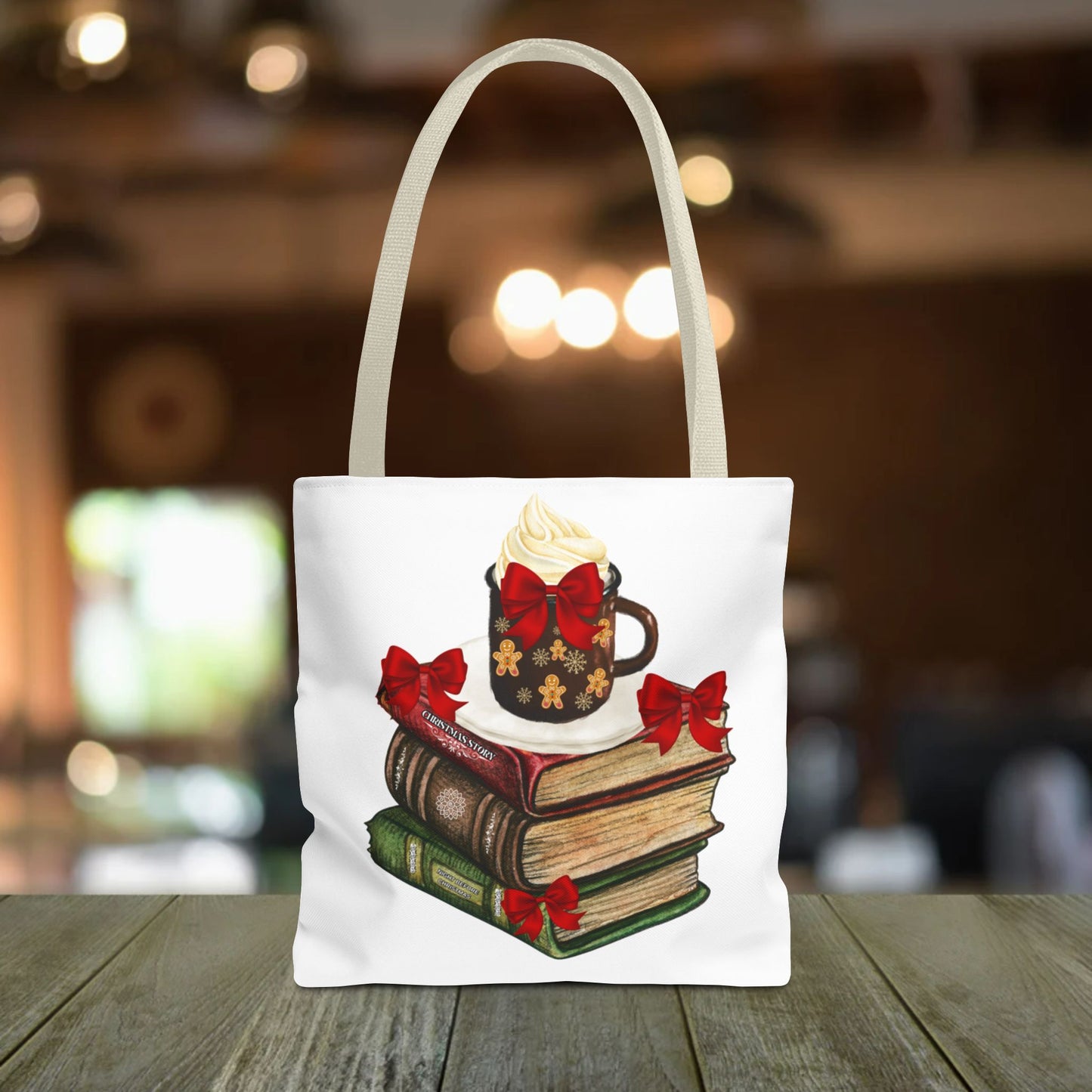 Books and Cocoa Tote Bag