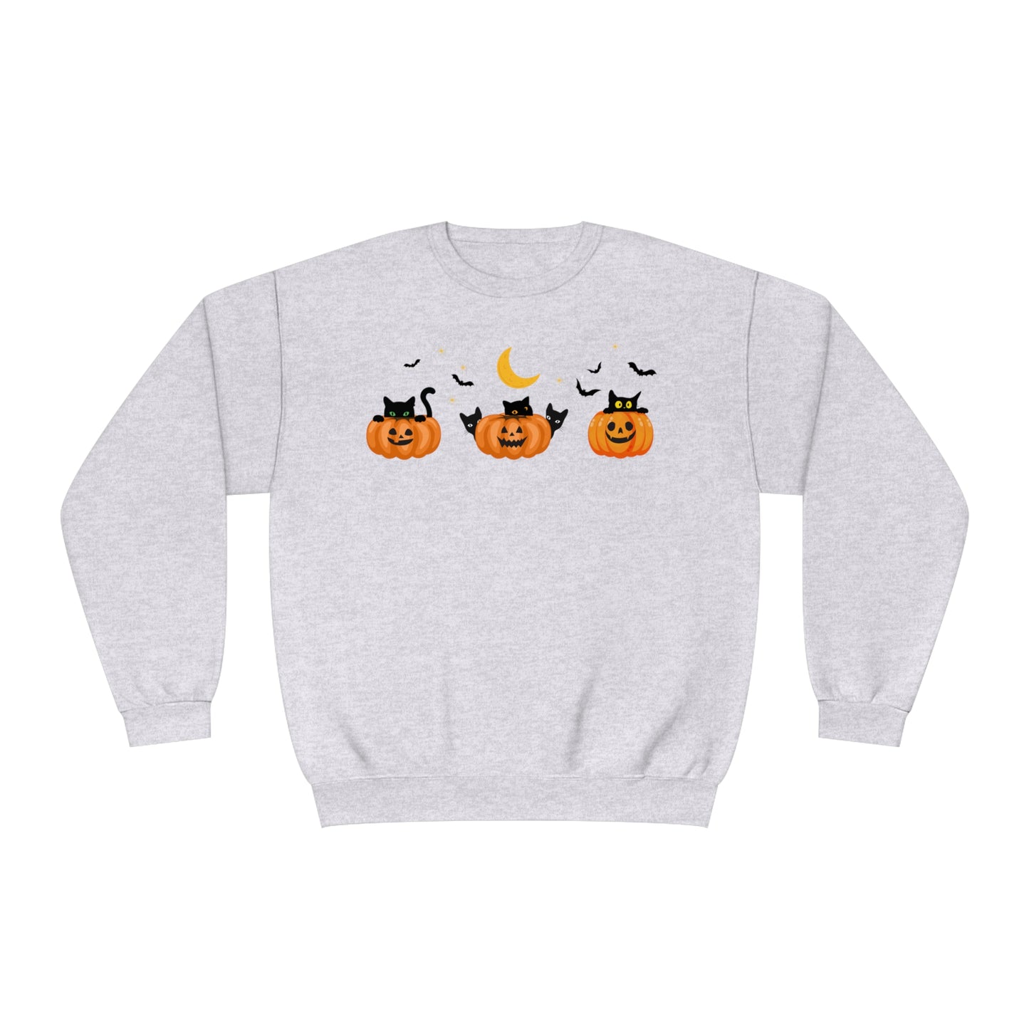 Peeking Pumpkin Kitties Unisex  Crewneck Sweatshirt