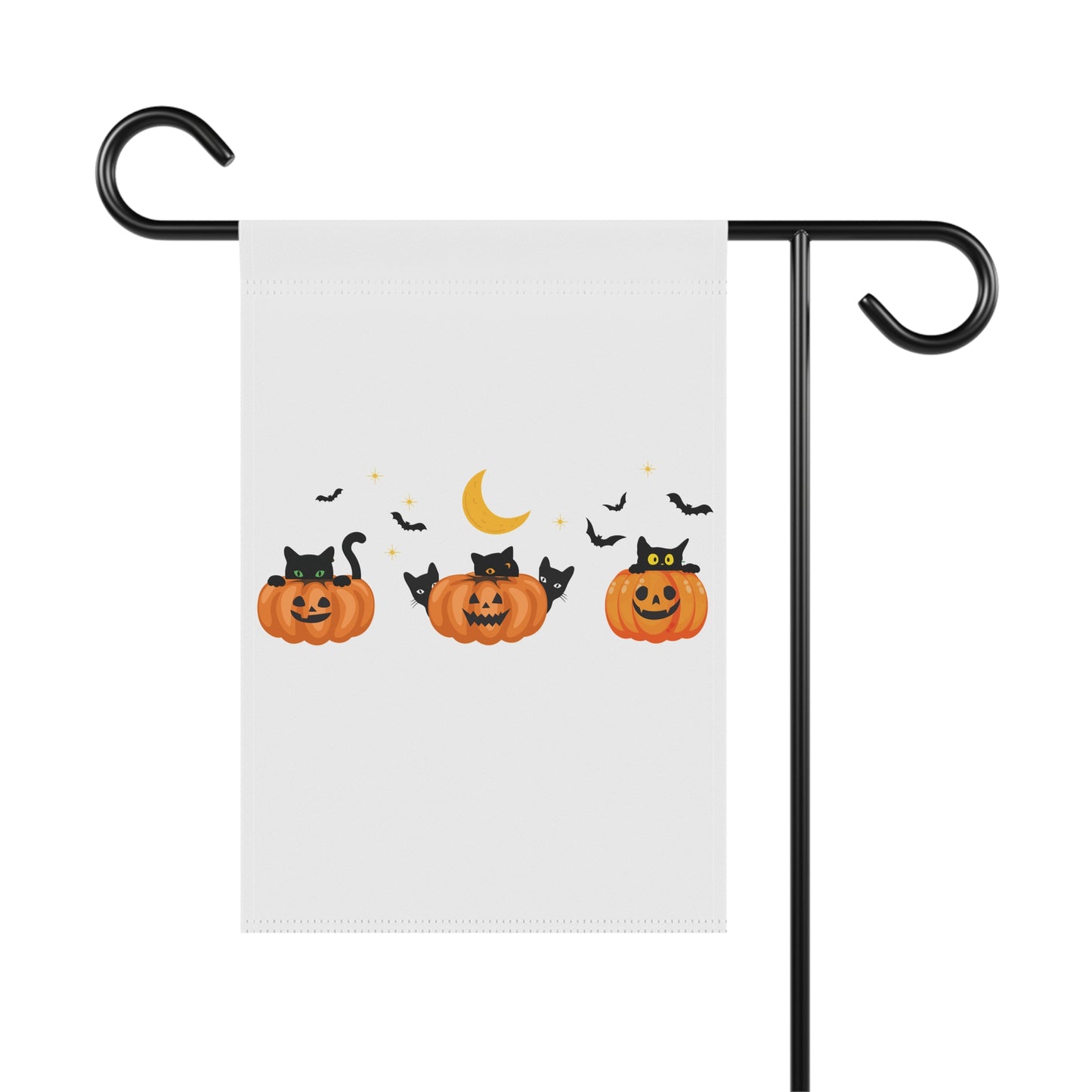 Peeking Pumpkin Kittes Garden & House Banner