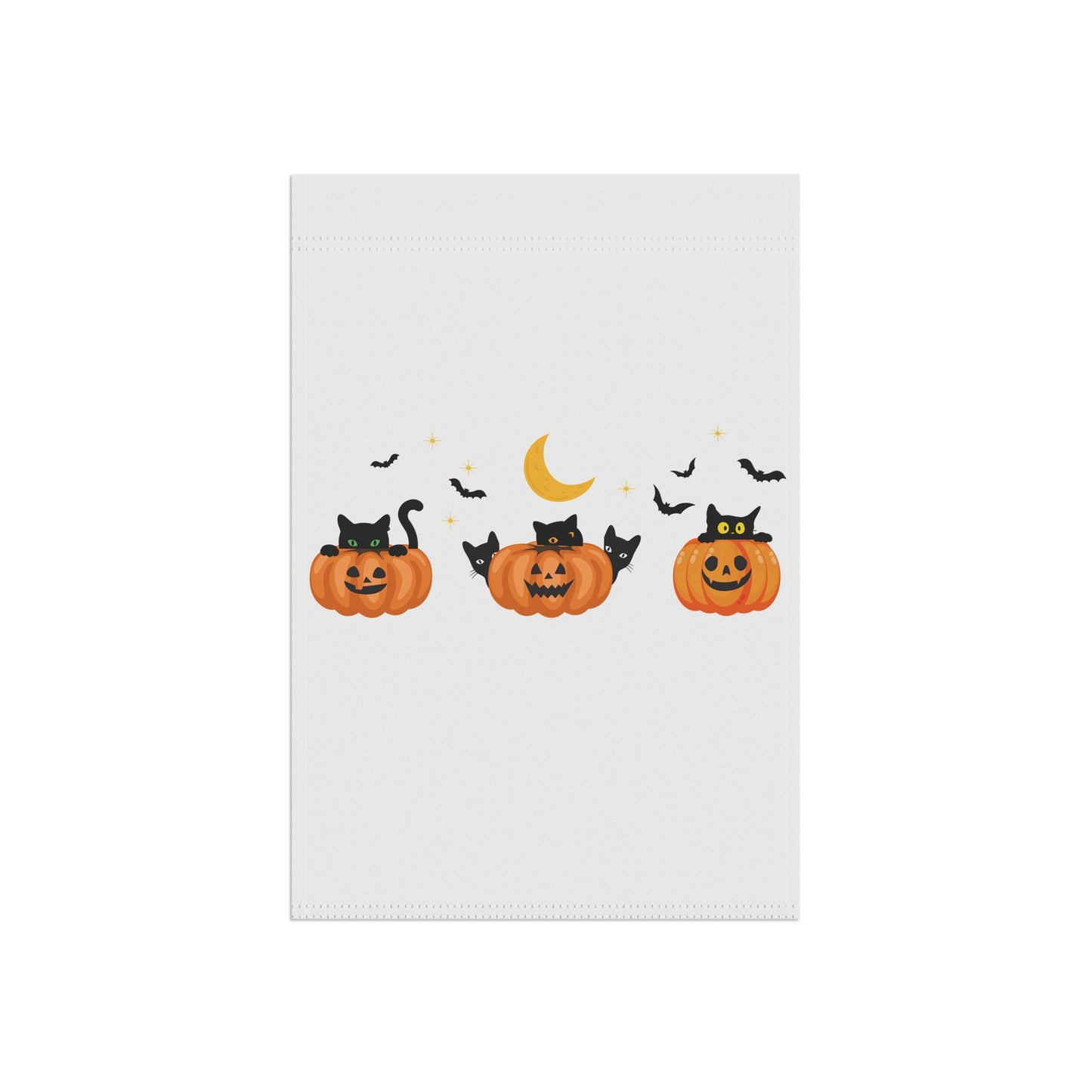 Peeking Pumpkin Kittes Garden & House Banner